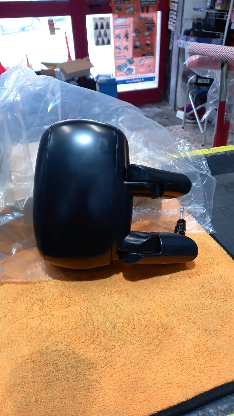 RETROVISORE SPECCHIO NERO MECCANICO SX SINSTRO PER FIAT DOBLO 2000 AL 2009