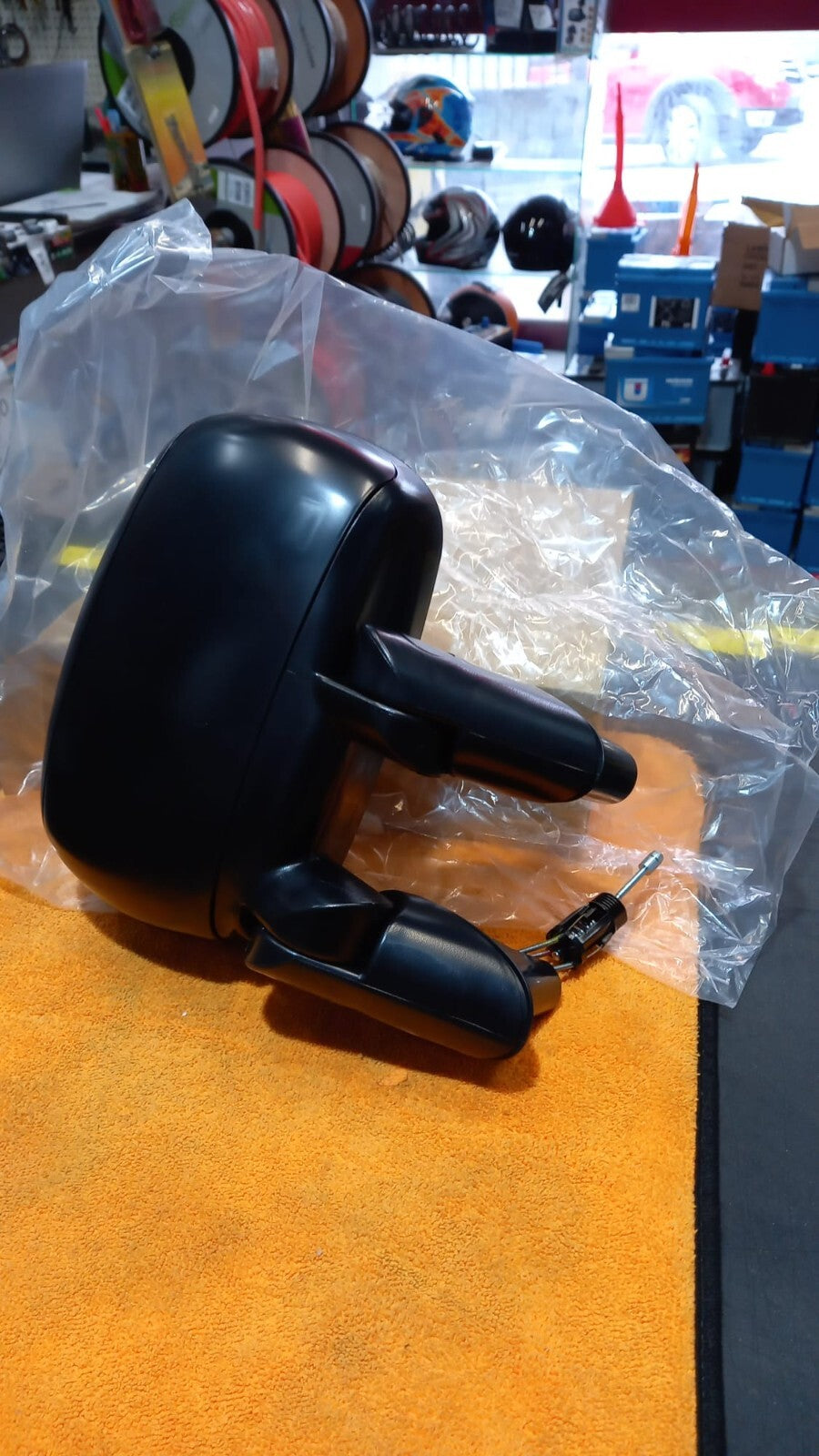 RETROVISORE SPECCHIO NERO MECCANICO SX SINSTRO PER FIAT DOBLO 2000 AL 2009