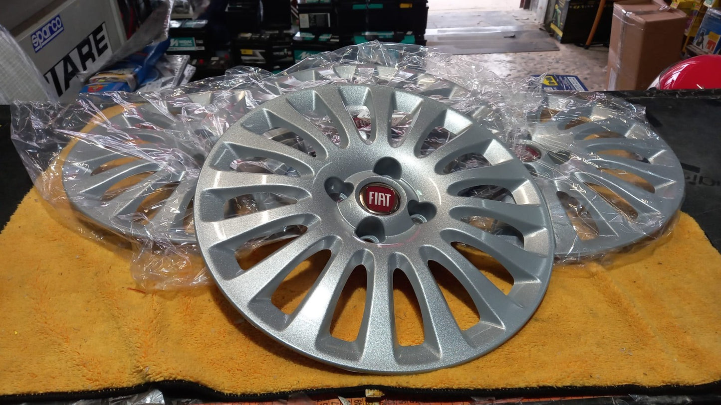 KIT 4 COPPE RUOTA COPRICERCHI PER FIAT GRANDE PUNTO-PUNTO EVO CONCERCHIO 15''