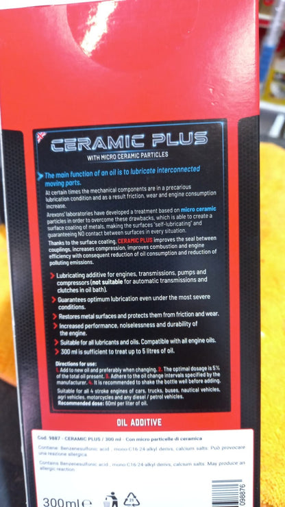 ADDITIVO OLIO CERAMICO AREXON UTILIZZABILE PER MOTORI A BENZINA E DIESEL
