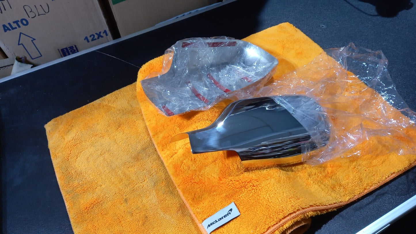 COVER CALOTTE CROMATE  RETROVISORE SPECCHIO RENAULT CLIO DAL 2005 IN POI