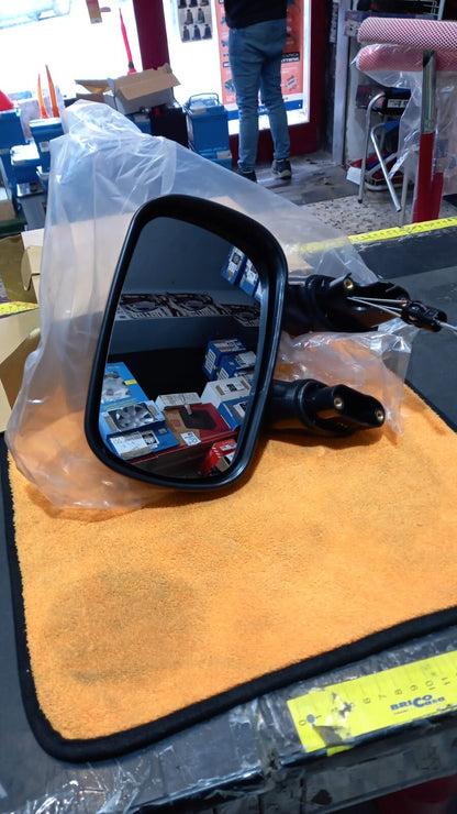 RETROVISORE SPECCHIO NERO  MECCANICO SX SINSTRO PER FIAT DOBLO 2000 AL 2009