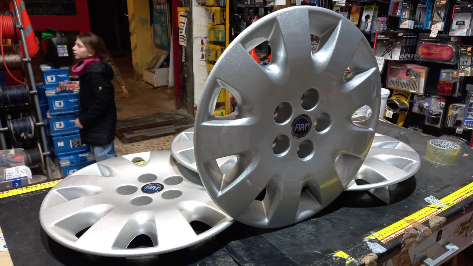 KIT 4 COPPE COPRICERCHI PER FIAT CROMA 2005 CON CERCHIO 16''