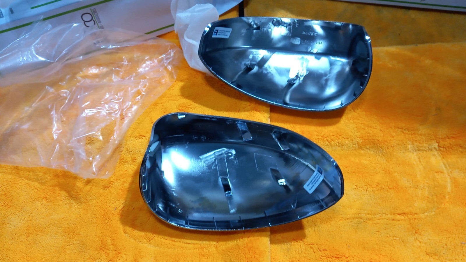 COPPIA CALOTTE  CROMATE GRANDE PUNTO DAL 2005=  FIAT 500 DAL 2007 IN POI