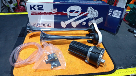K2 TROMBE BITONALI ,CAMION ,TIR, VARIE APPLICAZIONE ,TUTTI CON IMPIANTO 24VOLTS