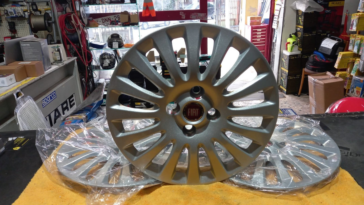 KIT 4 COPPE RUOTA  COPRICERCHI PER  FIAT  GRANDE PUNTO-PUNTO EVO CONCERCHIO 15''
