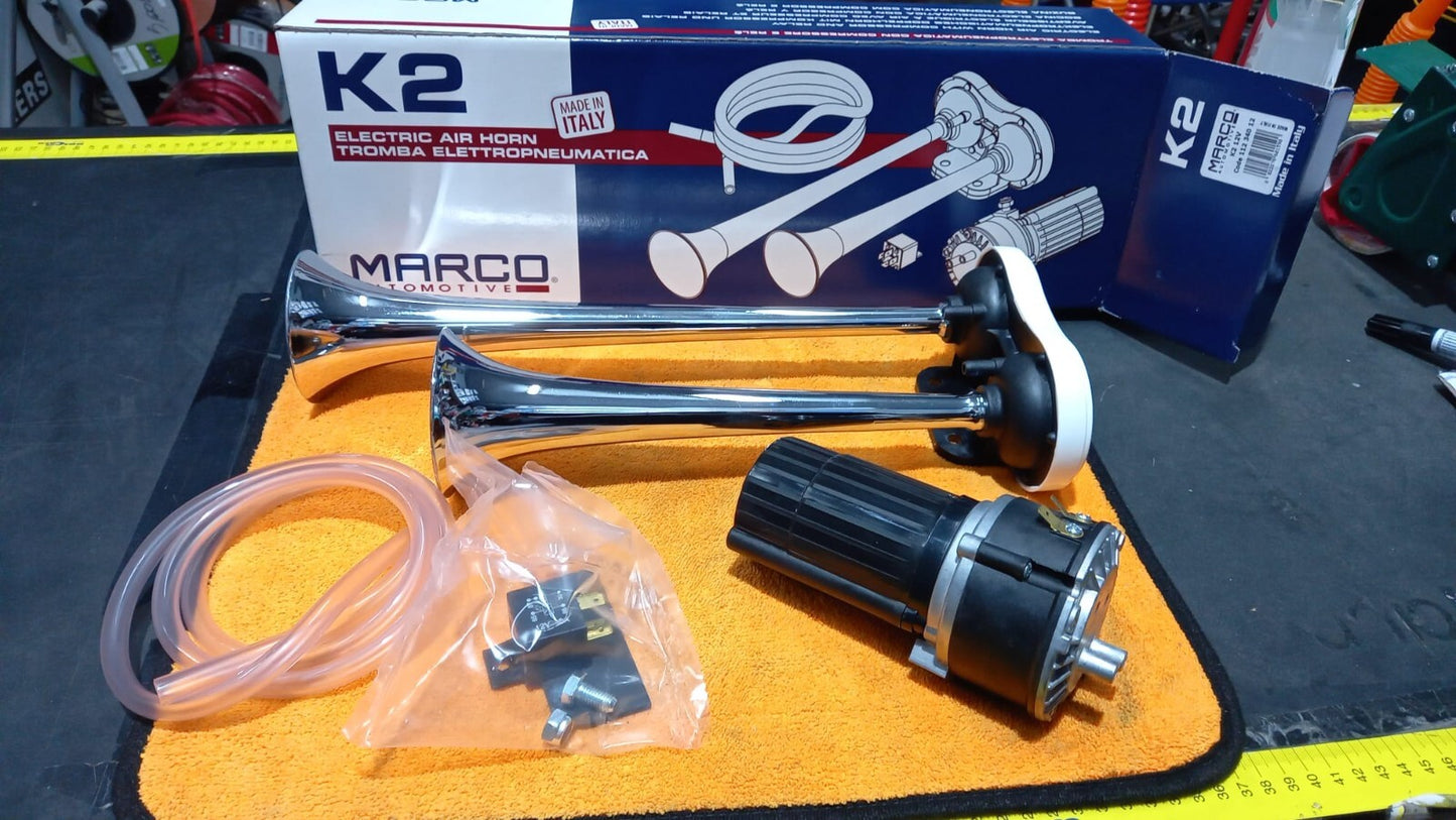 K2 TROMBE BITONALI ,CAMION ,TIR, VARIE APPLICAZIONE ,TUTTI CON IMPIANTO 24VOLTS