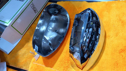 COPPIA CALOTTE  CROMATE GRANDE PUNTO DAL 2005=  FIAT 500 DAL 2007 IN POI