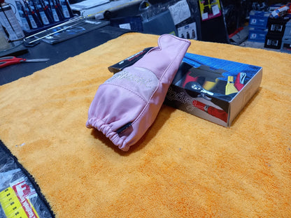 CUFFIA UNIVERSALE SIMONI RACING PELLE ROSA