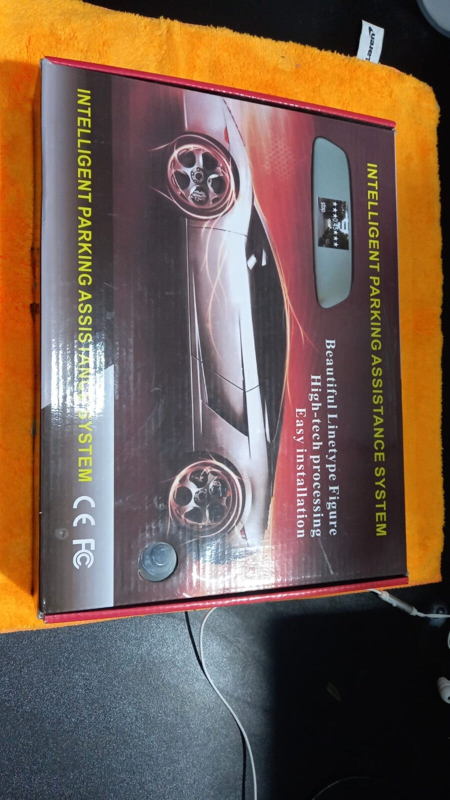 KIT SENSORI DI PARCHEGGIO +TELECAMERA + MONITOR SOPRASPECCHIO  12V