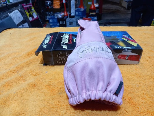 CUFFIA UNIVERSALE SIMONI RACING PELLE ROSA