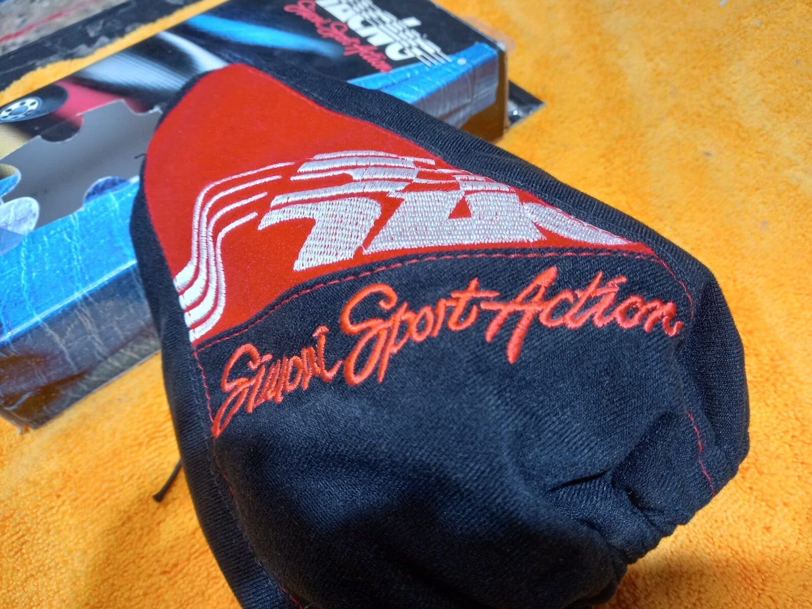 CUFFIA CAMBIO SIMONI RACING MICROFIBRA NERO/ ROSSO
