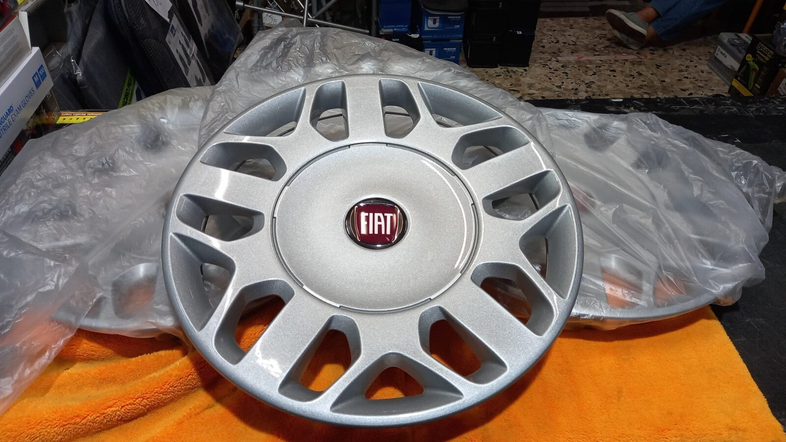 KIT 4 COPPE RUOTA COPRICERCHI PER FIAT MULTIPLA DAL 2004 IN POI CON CERCHIO 15''