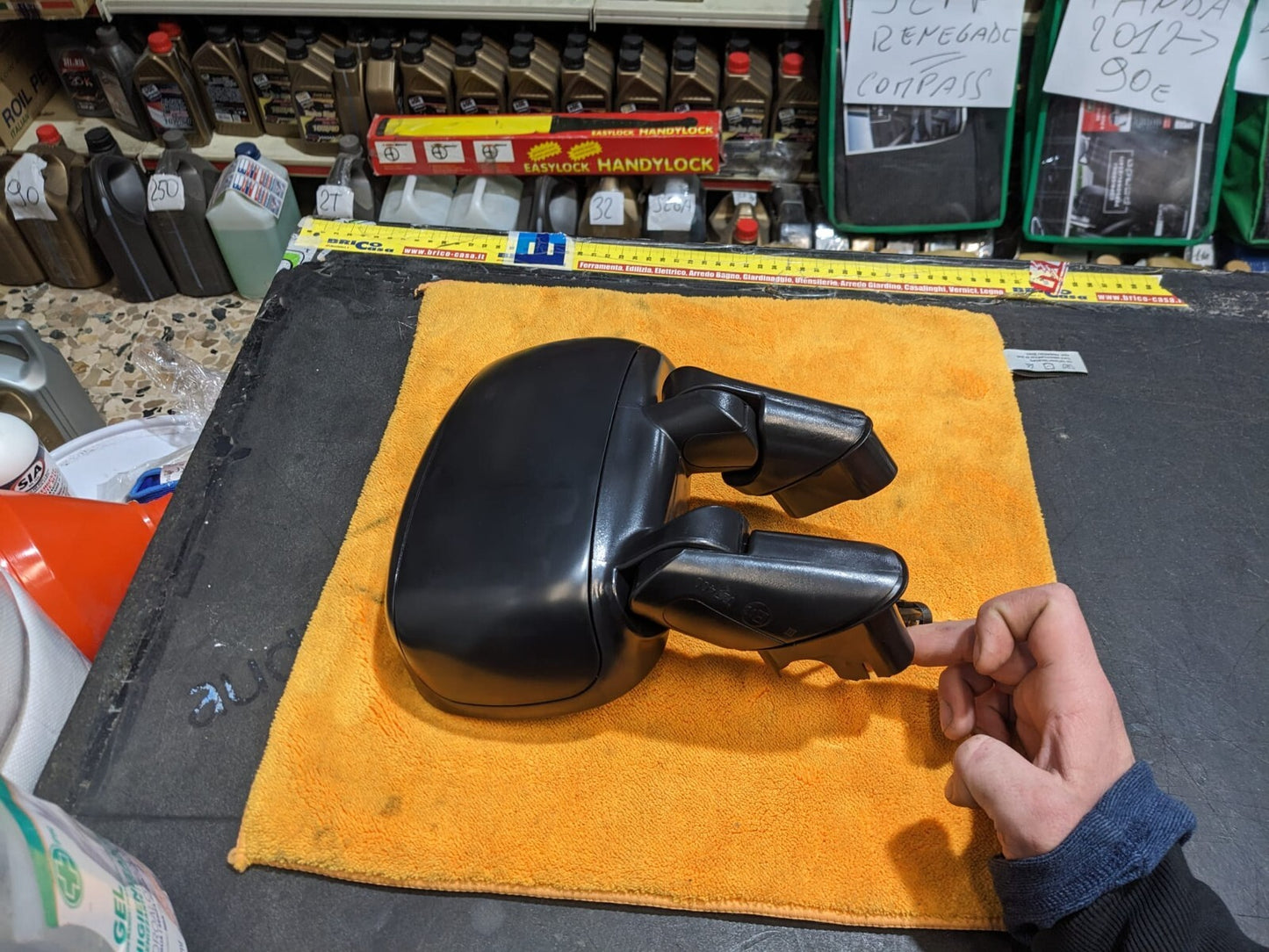 RETROVISORE ESTERNO DX DESTRO DOBLÒ DAL 2000 AL 2009 MECCANICO NERO