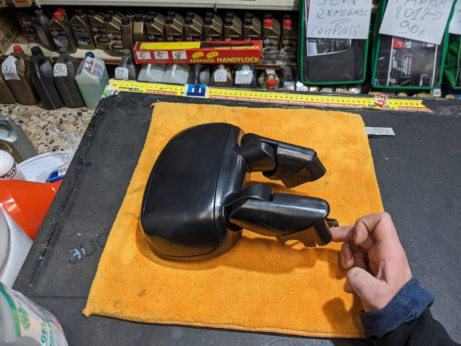 RETROVISORE ESTERNO DX DESTRO DOBLÒ DAL 2000 AL 2009 MECCANICO NERO